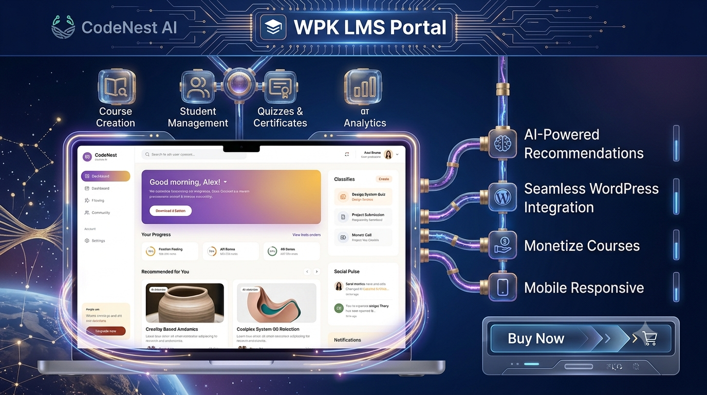 WPK LMS Portal – WordPress Course & Quiz Plugin