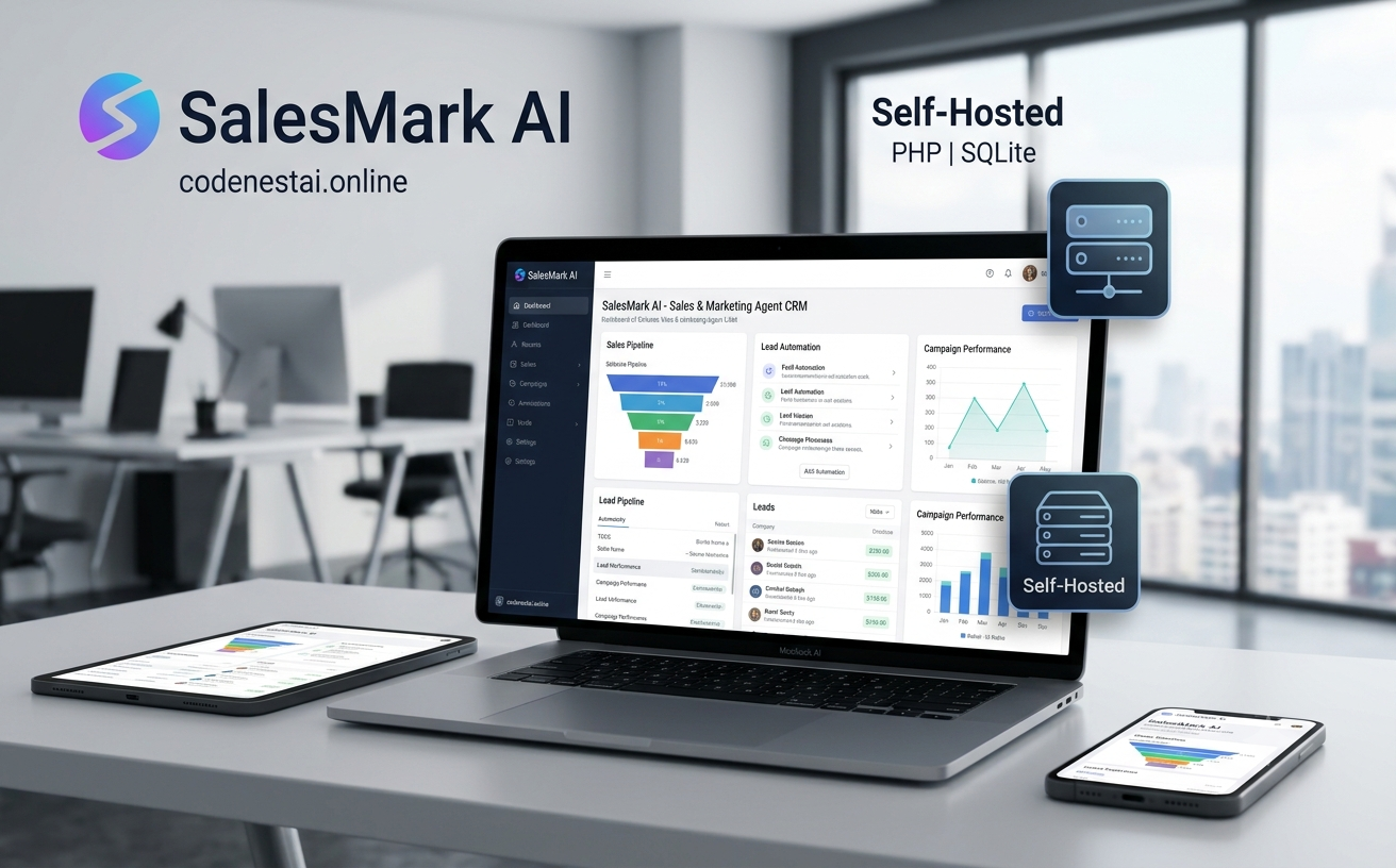 SalesMark AI – Sales & Marketing Agent CRM (Self-Hosted PHP/SQLite) preview