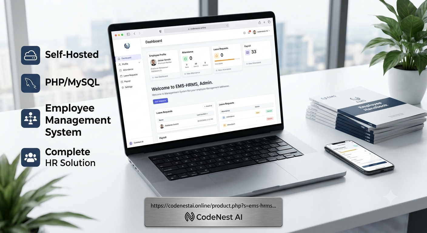 EMS – HRMS Employee Management System (Self-Hosted PHP/MySQL) preview
